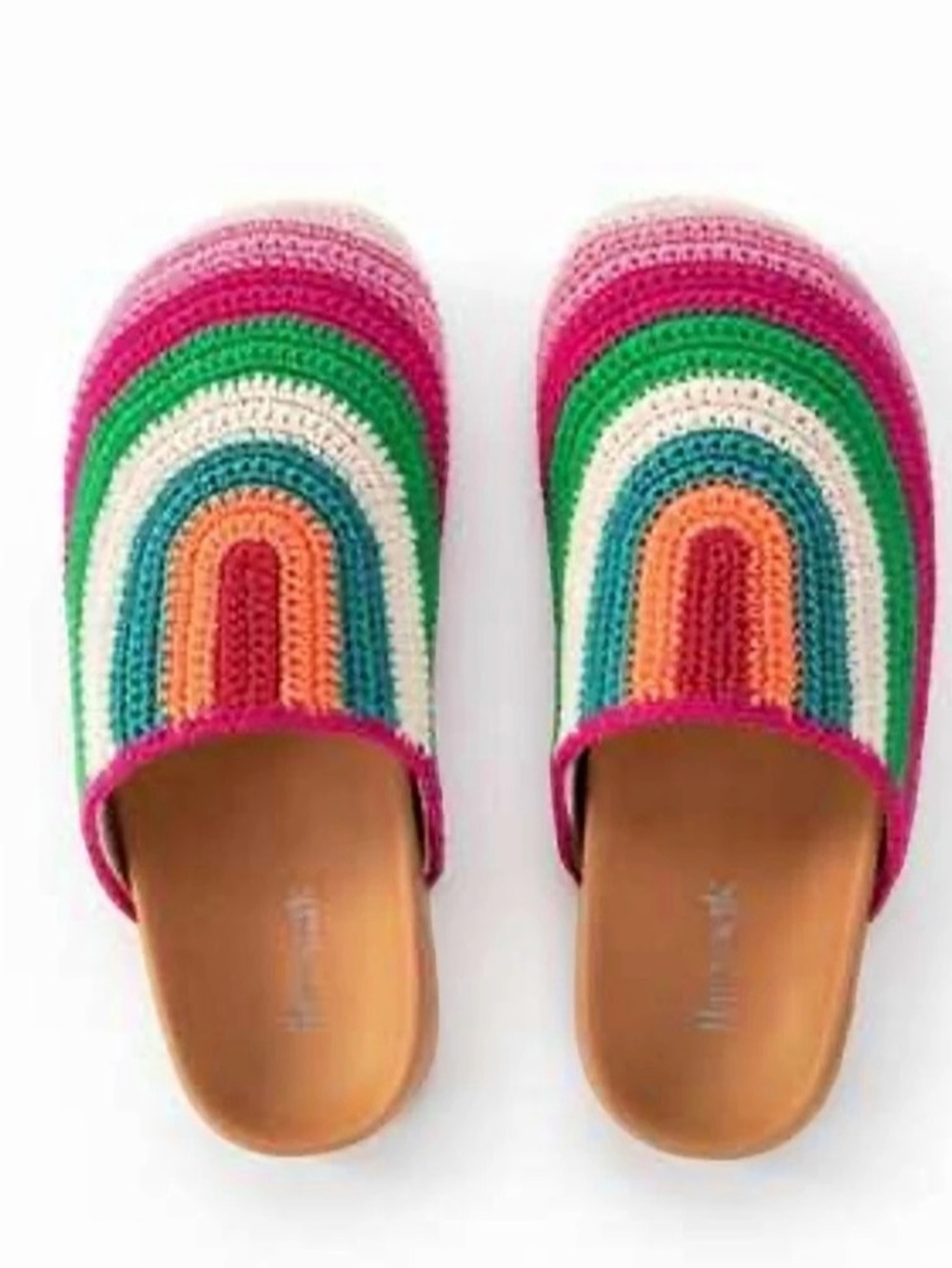 The Sak Bolinas Crochet Clog Rainbow Mules